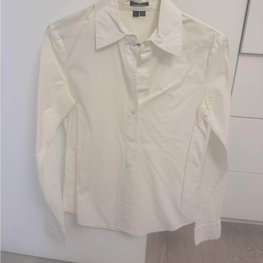 Theory Classic White Button-Up Shirt